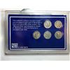 Image 2 : World War II Silver Dime Set - (5) Mercury Dimes - 1941 to 1945
