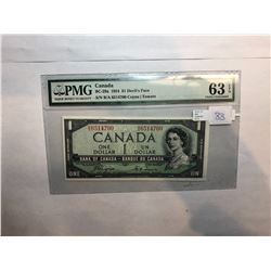 1954 Canadian $1 Bill