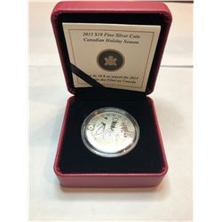 2013 Royal Canadian Mint $10 Fine Silver Coin - Canadian Holiday Season