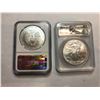 Image 1 : 2009 & 2010 US MS69 Fine Silver Eagles