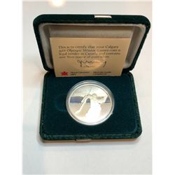 1988 Royal Canadian Mint Wintner Olympics Silver Coin