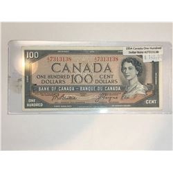 1954 Bank of Canada $100 Bill