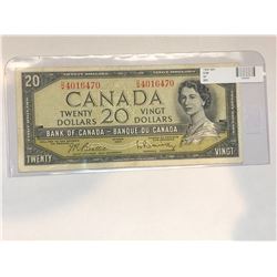 1954 Bank of Canada $20 Bill