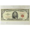 Image 1 : 1963 $5 US RED SEAL NOTE