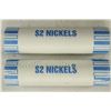 Image 1 : 2-$2 ROLLS OF 2010-P JEFFERSON NICKELS BU