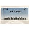 Image 3 : 1963 SILVER ROOSEVELT DIME PCGS MS63