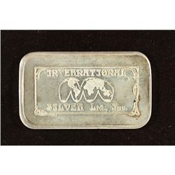 1 TROY OZ .999 FINE SILVER INGOT INTERNATIONAL