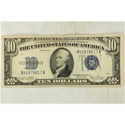 1934-D $10 SILVER CERTIFICATE BLUE SEAL