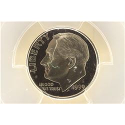 1999-S SILVER ROOSEVELT DIME PCGS PR69 DCAM