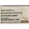 Image 3 : 1995 CANADA PEACEKEEPING MONUMENT DOLLAR NGC