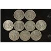 Image 2 : 9 ASSORTED KENNEDY HALF DOLLARS