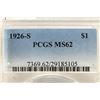 Image 3 : 1926-S PEACE SILVER DOLLAR PCGS MS62