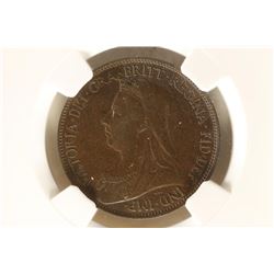 1895 GREAT BRITAIN HALF PENNY NGC AU DETAILS