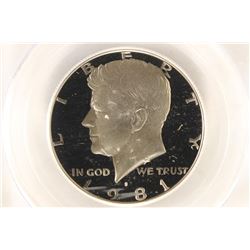 1981-S TYPE I KENNEDY HALF DOLLAR PCGS PR69 DCAM