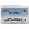 Image 3 : 1884-O MORGAN SILVER DOLLAR PCGS MS64