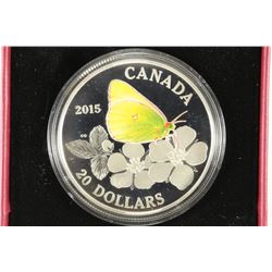 2015 CANADA $20 FINE SILVER COLORIZED PROOF COIN