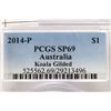 Image 3 : 2014-P AUSTRALIA KOALA GILDED SILVER DOLLAR PCGS