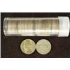 Image 1 : ROLL OF 40-1944-D 35% SILVER JEFFERSON WAR NICKELS