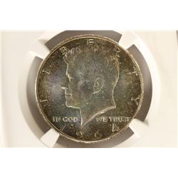 1964 90% SILVER KENNEDY HALF DOLLAR NGC MS65