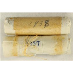 2 SOLID DATE ROLLS OF GREAT BRITAIN FARTHINGS