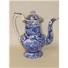 Image 1 : 11 1/2" STAFFORDSHIRE DARK BLUE COFFEE POT-REBECCA AT T