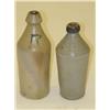Image 2 : (2) STONEWARE BOTTLES: (1) 9 1/2" WHITE ROOTBEER W/ COB