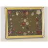 Image 1 : 19TH CENT. WOOL WORK EMBROIDERY PICTURE OF FLOWERS W/ F