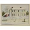 Image 2 : ROBERT E. TODD WATERCOLOR OF COLONIAL HOME IN WINTER TI