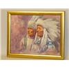 Image 1 : W.S. SELTZER OIL ON ARTIST BOARD OF 2 NATIVE AMERICAN I