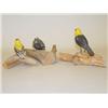 Image 2 : LOT (3) CARVED & PAINTED MINIATURE BIRDS: (1) 4" YELLOW