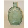 Image 1 : 6 3/4" WASHINGTON & EAGLE FLASK (GI-10)-DEEP AQUA PINT