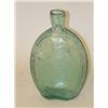 Image 2 : 6 3/4" WASHINGTON & EAGLE FLASK (GI-10)-DEEP AQUA PINT