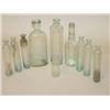 Image 1 : LOT (10) BLOWN GLASS AQUA APOTHECARY BOTTLES & VIALS- V