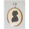 Image 2 : 19TH CENT. DOUBLE SILHOUETTE-SILHOUETTE OF GENTLEMAN ON