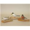 Image 1 : LOT (3) CARVED & PAINTED BIRDS: (1) 5 1/4" BLACK & WHIT