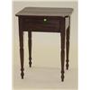 Image 2 : SHERATON WALNUT 1 DRAWER STAND W/ OVERHANGING ROUNDED S