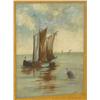 Image 2 : 20TH CENT. SEASCAPE OIL ON CANVAS OF SALING SHIPS & BUO