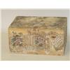 Image 2 : 19TH CENT. WALLPAPER COVERED PINE FLAT TOP DOCUMENT BOX