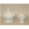 Image 1 : (2) WHITE IRONSTONE COVERED SERVING TUREENS: (1) 7 1/2"