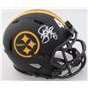 Image 1 : TROY POLAMALU AUTOGRAPHED PITTSBURGH STEELERS MINI HELMET (BECKETT COA)