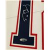 Image 2 : TOM BRADY SIGNED FRAMED NEW ENGLAND PATRIOTS JERSEY (TRI STAR COA)