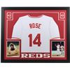 Image 1 : PETE ROSE AUTOGRAPHED FRAMED CINCINNATI REDS JERSEY (FITERMAN SPORTS COA)