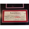 Image 2 : MARILYN MONROE FACSIMILE AUTOGRAPHED PERSONAL CHECK FRAMED 11X14 DISPLAY