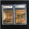 Image 1 : 2017 & 2019 MERRICK MINT 23KT GOLD DONALD TRUMP CARDS (WCG 10)