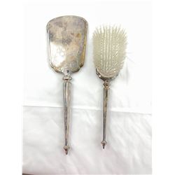 Vintage Brush and Mirror