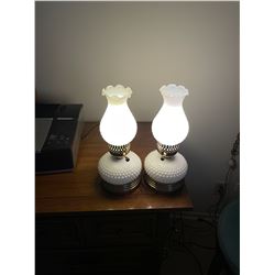 Pair of Milk Glass Lamps