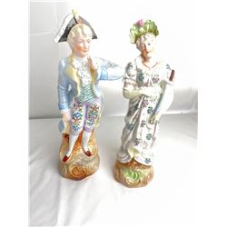 2 Ceramic Victorian Figurines