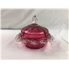 Image 1 : Blown Cranberry Butter Dish