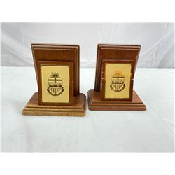 UofA wood bookends
