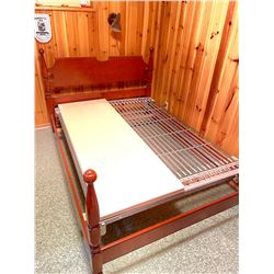 Double wood bed frame